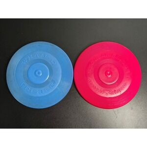 2 VTG 1966 Wham-O Blue & Pink Lot Frisbee Flying Disc Play Catch Invent